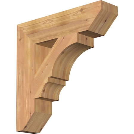 Balboa Slat Smooth Bracket, Western Red Cedar, 5 1/2W X 24D X 24H